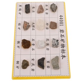 Hohopeti 12-Piece Mineral Rock Specimen Kit for Collection Geology Classroom Field Testing