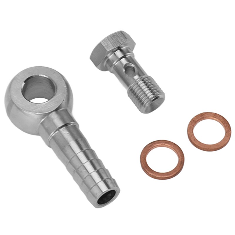 Brake Banjo Bolt M10x1.0 to 1/4 in Brake Line Banjo
