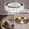 FRIXCHUR Modern LED Chandeliers Crystal Pendant Light 3 Ring Chandelier
