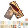 1 Set of Feather Pens and 60 Materials, Gift Pens,