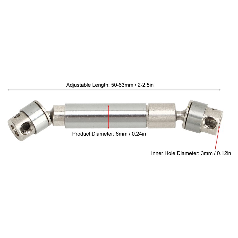 RC Car Drive Shaft Metal Middle Transmission Shaft Replacement for