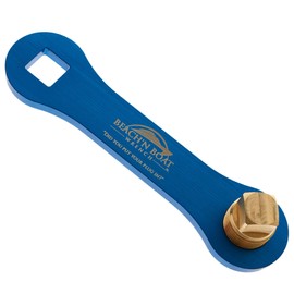 Elite Engineering USA Beach’N Boat Drain Plug Wrench for 1/2 inch NPT Plug, Includes Spare Brass Plug