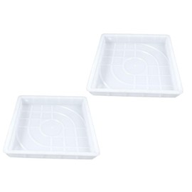 SUPVOX 2pcs Plastic Pavement Molds Reusable Path Maker Mold for Concrete Cement DIY Brick Moulds Easy to Use Decorative for Garden Yard