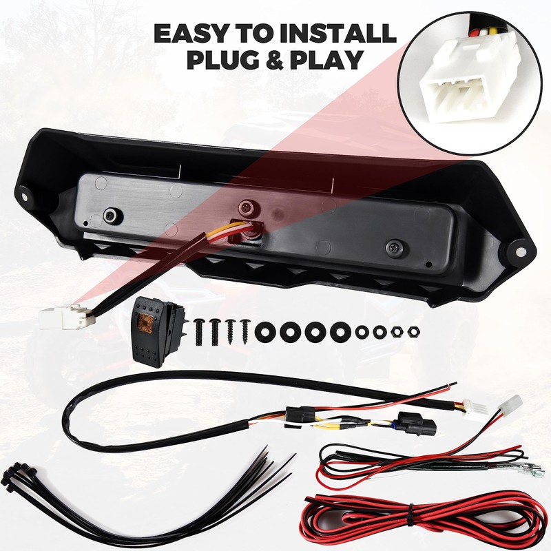 SAUTVS LED Rear Center Accent Tail Light Kit for Honda