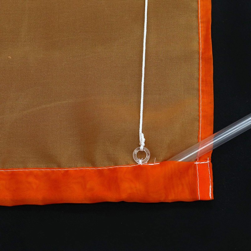 HongYa Roman Blind with Gradient Print, Transparent Voile, Roman Curtain,