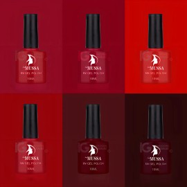 Gama De Gel Semipermanente Mussa® 6 Esmaltes Para Uñas Uv Color Gama F