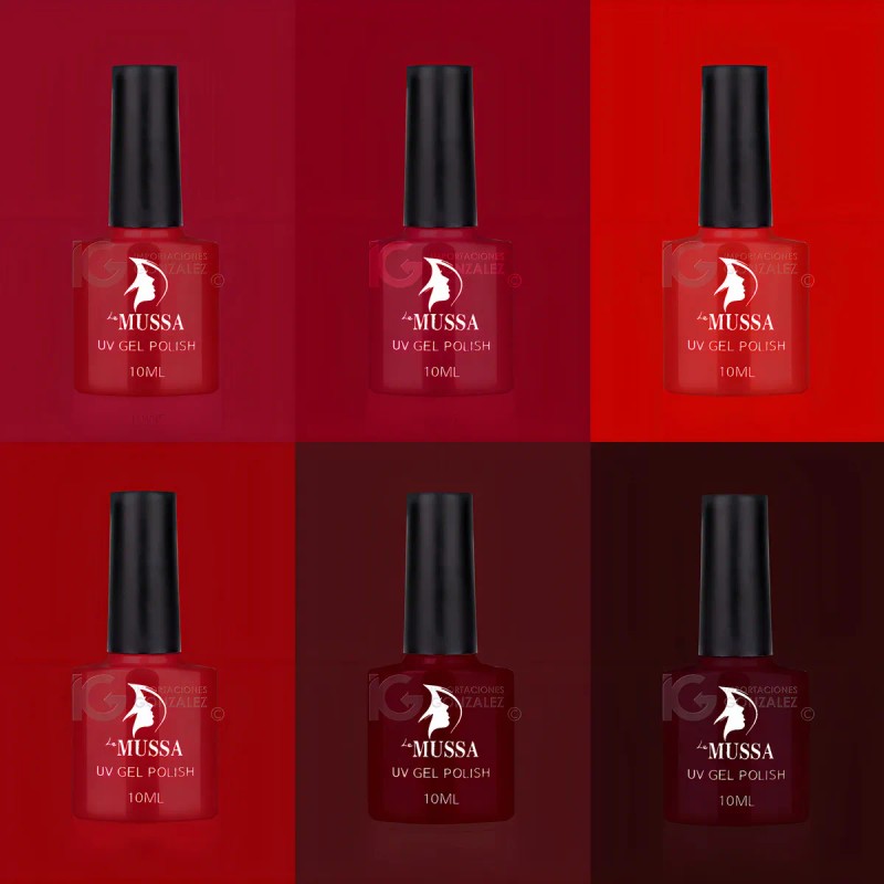 Gama De Gel Semipermanente Mussa® 6 Esmaltes Para Uñas Uv