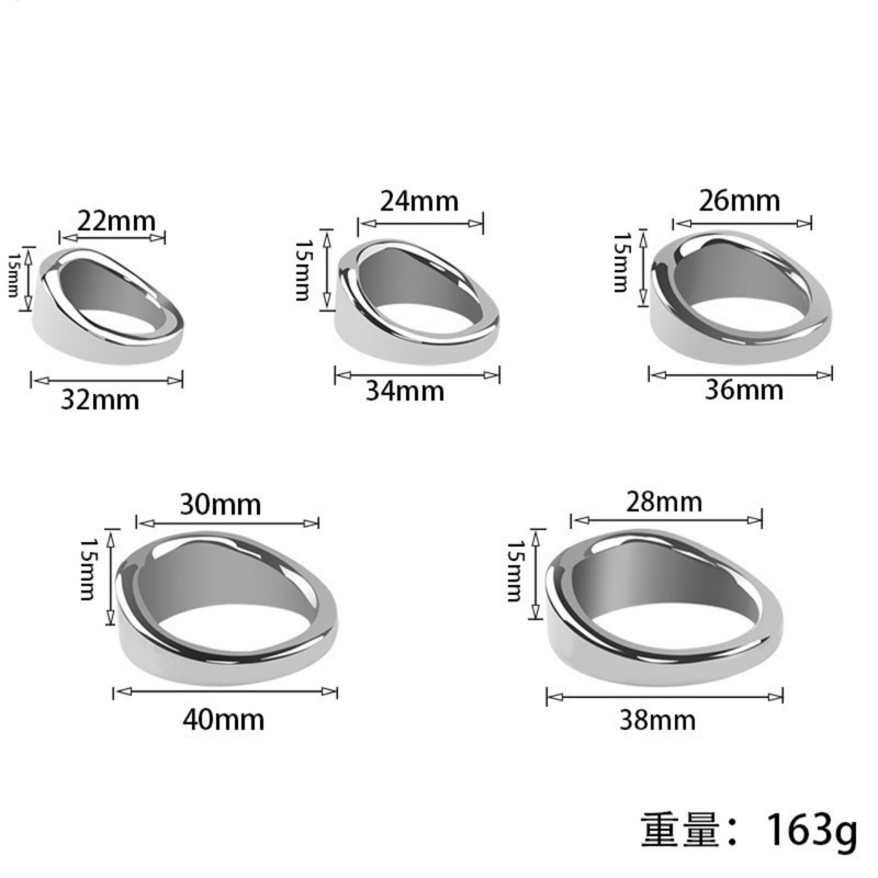 Small and Sturdy Men's Metal Shaped Stretch Exercise Rings-USZF35 (24mm)