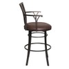 Steve Silver Bayview Swivel Barstool Bar Chair, Golden Brown, with