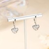Milacolato Silver 925 Heart Earrings Women's Hollow Shaped Lever Earrings