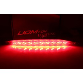 iJDMTOY OE-Spec Red Lens Full LED Rear Bumper Reflector Lights Compatible with Hyundai 2021-2023 Elantra, Function as Tail, Brake, Rear Fog Lamps & Sequential Blink Turn Signal