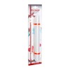 Westmark Ausrollstab, Mit Distanzring, Länge: 22,2 cm, Kunststoff/Silikon, Weiß/Rot/Orange, 30462280