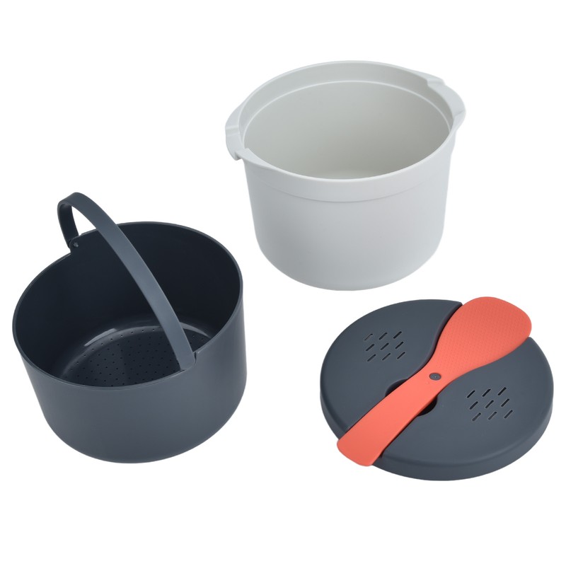 Microwave Rice Cooker 2L Food Grade PP Material Rice Spoon