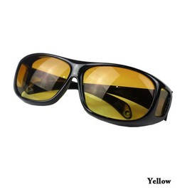 Boolavard Night Sight Night Driving Over Glasses UV Wind Protection (Yellow Lens)