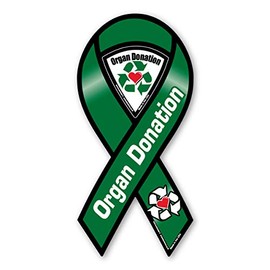 Organ Donation 2-in-1 Ribbon Magnet by Magnet America is 3 7/8” x 8” Made for Vehicles and Refrigerators