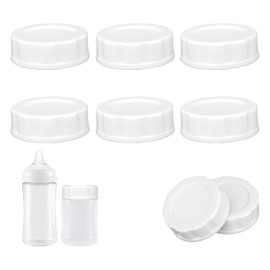 6 Unidades Tapas para Biberón Compatibles con Botellas Pigeon & Lansinoh, Tapones de Repuesto para Viaje y Almacenamiento (Blanco)