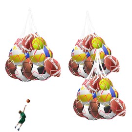 agogue Pack of 3 Ball Net for 10 Balls, Ball Bag, Ball Net 5 Balls, Ideal for Training and Competition, Ball Storage and Transport