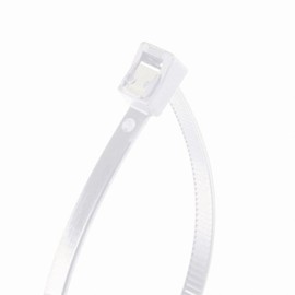 Gardner Bender 45-308SC Nylon Self-Cutting Cable Tie, 8 inch, 50 lb. Tensile, Twist-Off Tail, Zip Tie, 20 Pk., Natural White