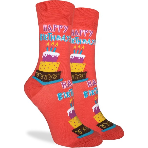 Good Luck Sock Women's Happy Birthday Socks, Adult, Shoe Size