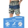 TEX2FIT 2-Pack Men's Swim Shorts with Pockets, Quick Dry Swim
