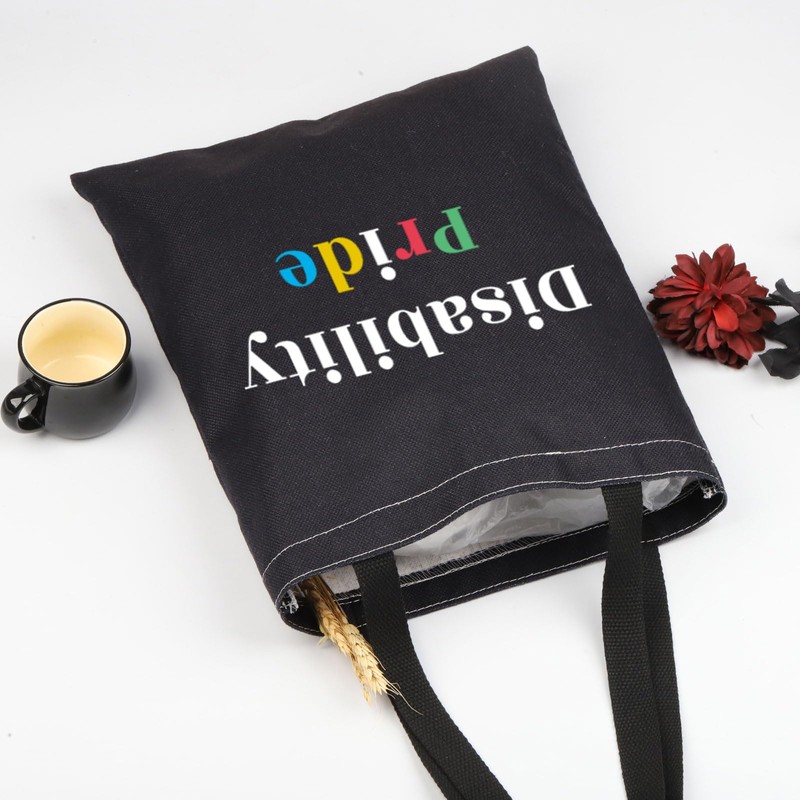 JXGZSO Disability Rights Tote Bag Disability Pride Shoulder Bag Disability