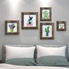 IKEREE 5x7 Rustic Picture Frames with Real Bark, Made of