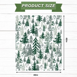 JarThenaAMCS Christmas Blanket Watercolor Green Pine Tree Throw Blanket Soft Plush Blanket for Xmas Winter Home Bed Sofa Couch Chair, 50 x 60 Inch