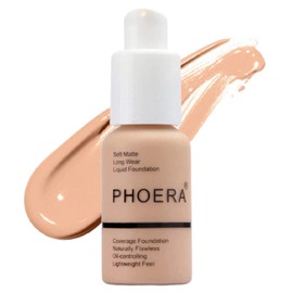 Aquapurity Phoera® Full Coverage Foundation Soft Matte Oil Control Concealer 30ml Flawless Cream Smooth Long Lasting (103 WARM PEACH)