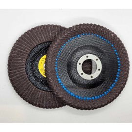 WA 5PACK - 5" x7/8" Curved Edge 120# Calcined Alumina Flap Disc for Fillet Weld, for Angle Grinder, Abrasive Flap Wheels for Sanding, Stock and Rust Removal, Finishing, Grinding, Deburring (Grit 120)