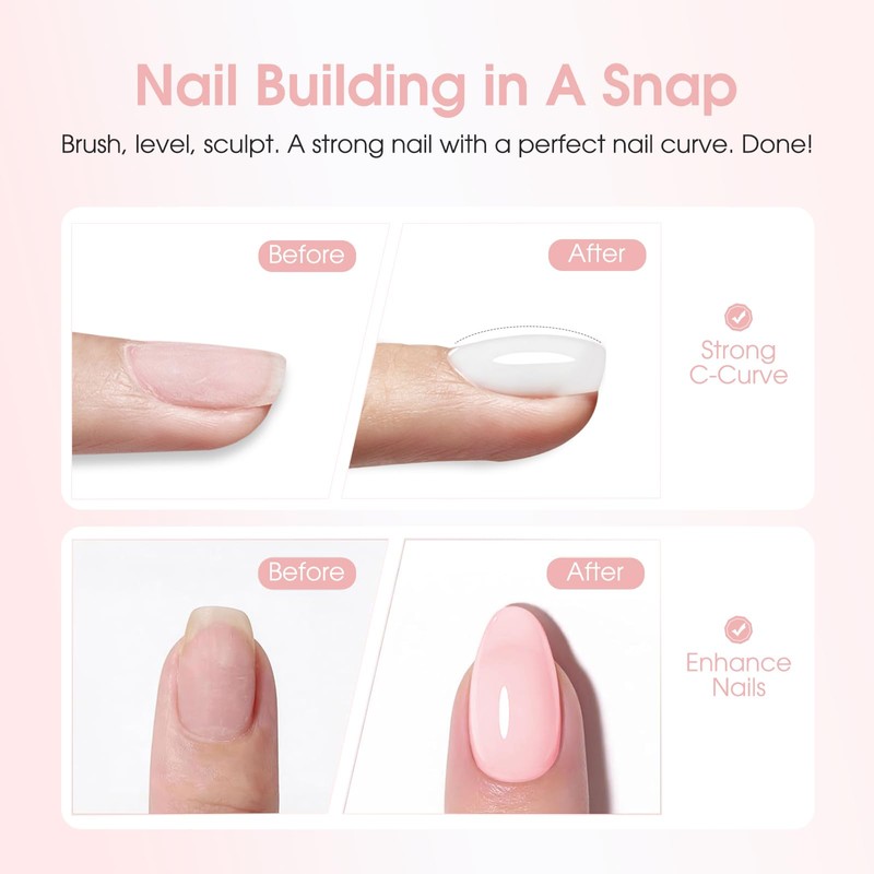 ROSALIND Builder Gel for Gel Nails 2 Colours Milky White