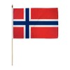 Norway 12x18in Stick Flag - 1 dozen pack