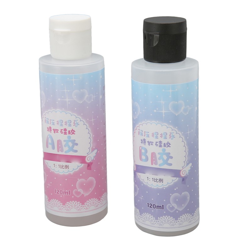 Liquid Translucent Silicone DIY Elasticity Kneaded Squeezed Clear Silicone Rubber