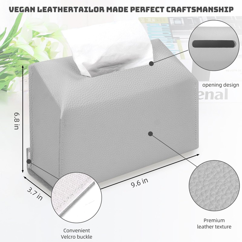 Stylish Tissue Box Cover Holder Compatible with Kleenex Disposable Paper