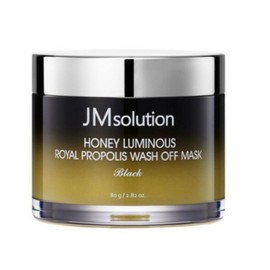 JM Solution Honey Glow Royal Propolis Wash-Off Mask Black, 1 Pack, 2 Packs / 제이엠솔루션 꿀광 로얄 프로폴리스 워시오프 마스크 블랙, 1개입, 2개