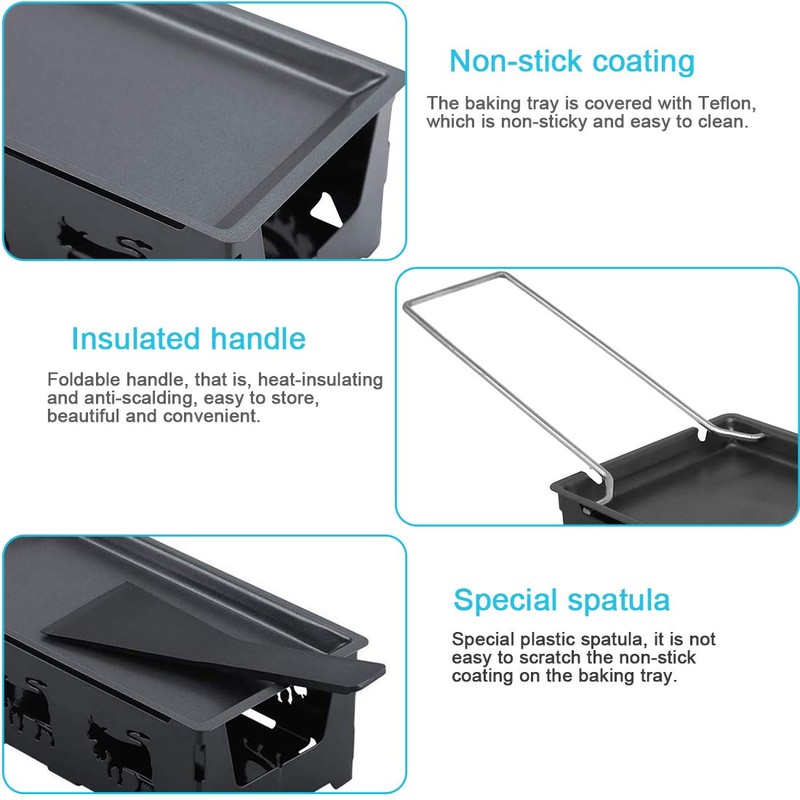Cheese Raclette, Portable Foldable Non-Stick Cheese Rotaster Baking Tray Candlelight