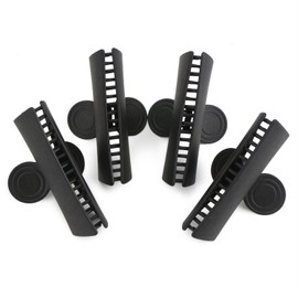 Professional Salon Hair Claws, Segbeauty 4pcs Large Butterfly Clips for Hair, Black 3.54 inches Jaw Hair Clips Hairdresser Sectioning Claw Double Teeth, Hair Styling Clamp Pins Set for Thick Long Hair