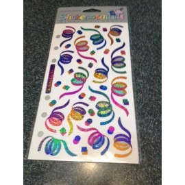 STICKOPOTAMUS STICKERS CONFETTI SWIRLS FLOURISHES PARTY NEW YEAR'S BIRTHDAY NEW