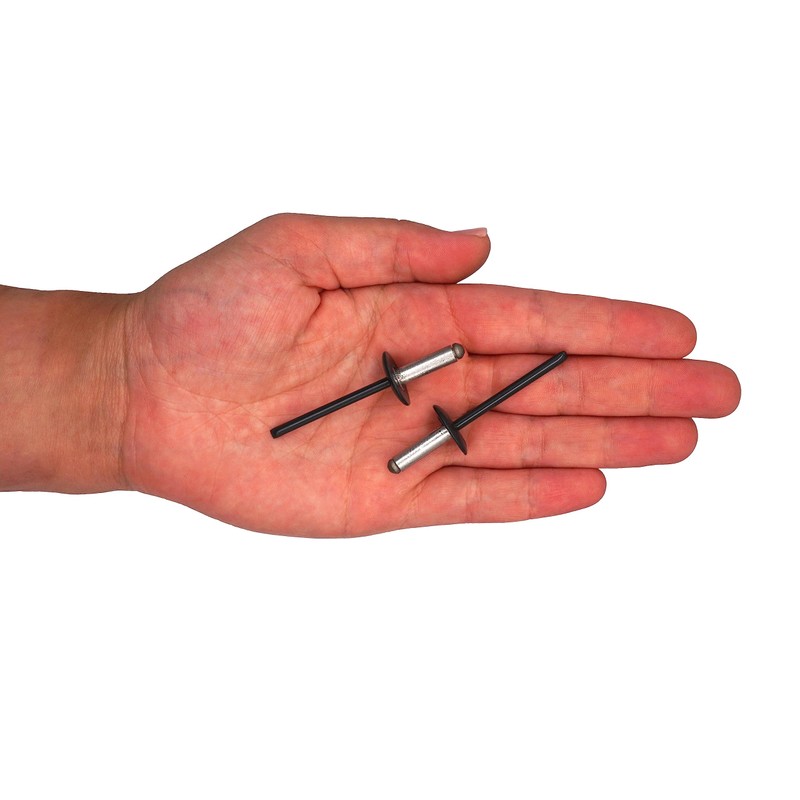 SKIR'CO Pack of 100 Large Flange Aluminium Blind Rivets 4.8
