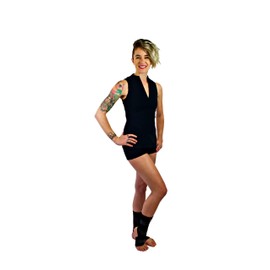 Mighty Grip Black Pole Dancing Ankle Protectors with Tack Strips for Gripping The Pole (Large)