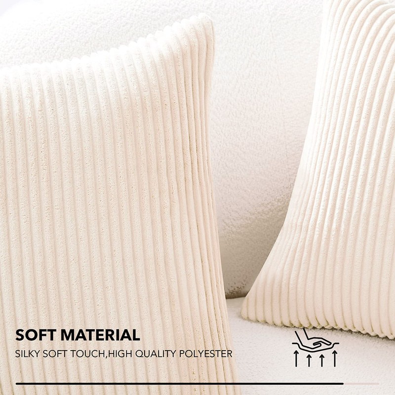 Uandhome Set of 2 Cushion Covers 45 * 45 CM,