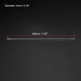 MECCANIXITY 3.3 Borosilicate Glass Stick 7.87" Length 4mm Dia Stir Rod Mixing Tools with Both Ends Round for Lab Kitchen Science 3Pcs