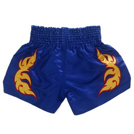 NAMAZU Muay Thai - Pantalones cortos para hombre y mujer, pantalones cortos de boxeo de alta calidad MMA, Tbsn17-azul, XXXL- FIT WAIST 34"-36"