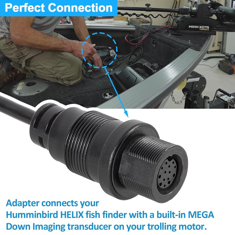 1852086 MKR-MDI-2 MDI Transducer Adapter Cable Replacement for Humminbird Helix