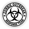 Unbranded/Generic 3pcs Zombie Outbreak Response Team Hard Hat Stickers Helmet