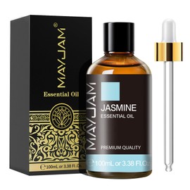 MAYJAM Essential Oil, Jasmine 3.38 fl oz (100 ml) Aroma Oil, Natural Jasmine Oil, Aroma Gift