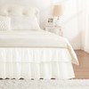 RIMELA Ruffle Bed Skirt Warm White King 18 Inch Drop,