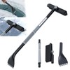 Ice Scraper Car with Broom 3-in-1 Car Cleaning Brush, Ice Scraper & Snow Brush, Removable Ice Scraper with 360° Brush Head, Extendable Snow Clearing Brush for Car, Truck, SUV