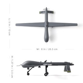 NUOTIE MQ-1B Predator Drone 1/72 Metal Airplane Model Kits with Stand CAFB 432nd Wing DieCast Alloy Fighter Model Pre-Build Military Aircraft Collection for Display or Gift