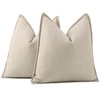 Madizz Set of 2 Simple Chenille Cushion Covers, Soft Decorative