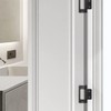 MARRTEUM 8 Pieces 2 Inch Non Mortise Door Hinge, Black